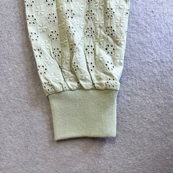 Avec Les Filles  Bomber Jacket Size M Embroidered Eyelet Sleeve - Picture 6 of 14